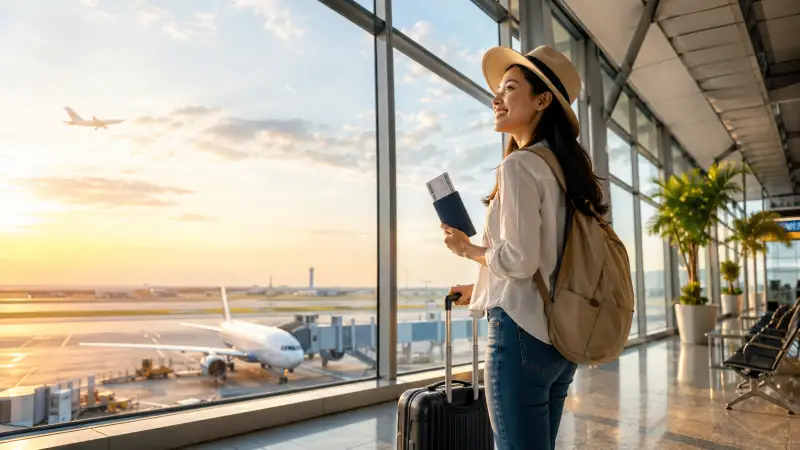 Ilustrasi proses review dokumen visa dan paspor